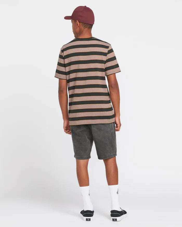 Swingstone Crew Short Sleeve Shirt 8211 Stealth Mens Volcom Shirts and Flannels
