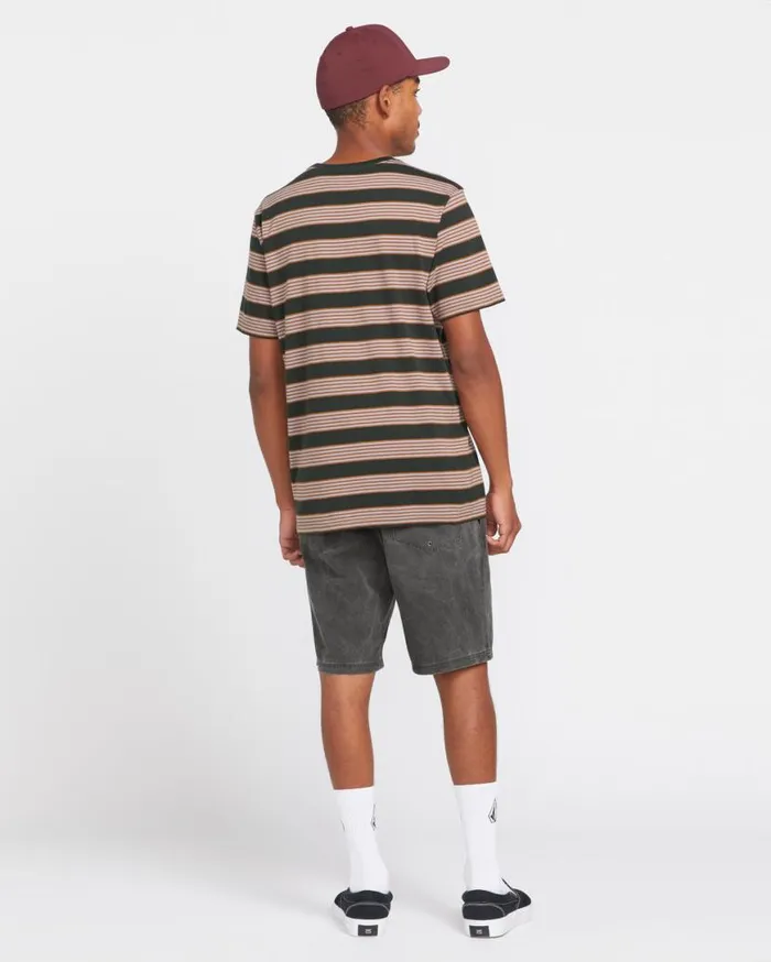 Swingstone Crew Short Sleeve Shirt 8211 Stealth Mens Volcom Shirts and Flannels