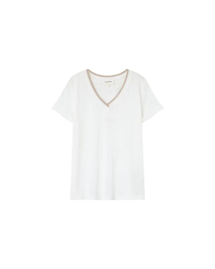 TSHIRT ECRU MANUEL Shop Grace and Mila ShortSleeves Tshirts