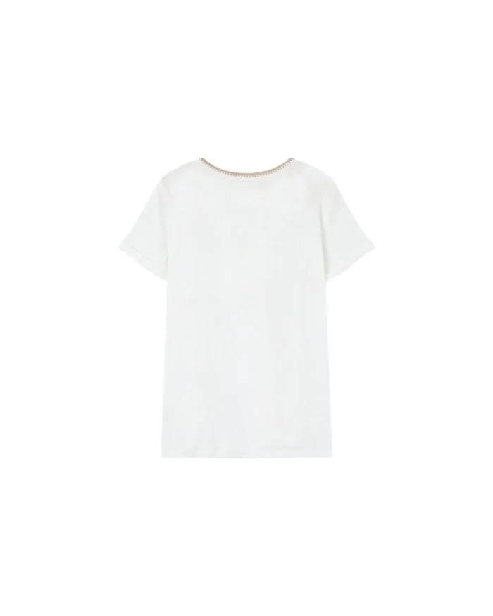 TSHIRT ECRU MANUEL Shop Grace and Mila ShortSleeves Tshirts