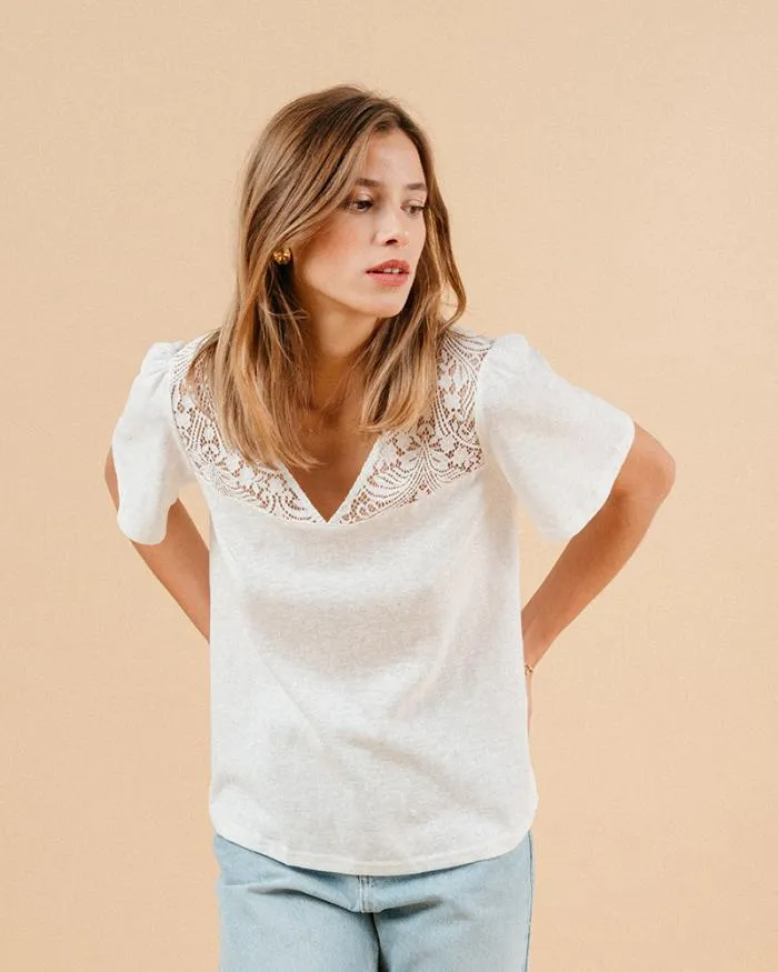 TSHIRT NOIR MANOIR Shop Grace and Mila Lace Tops