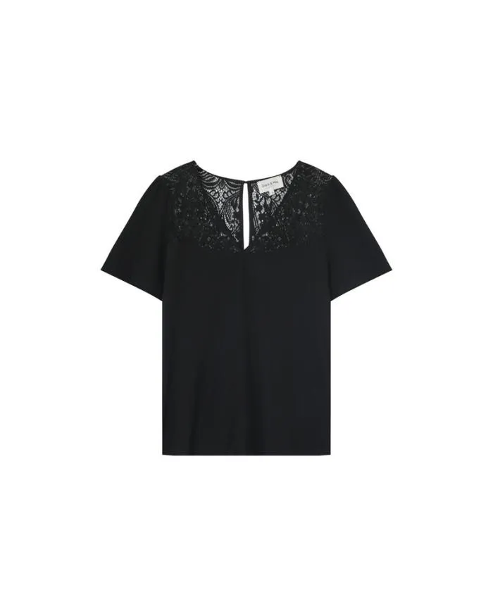 TSHIRT NOIR MANOIR Shop Grace and Mila Lace Tops