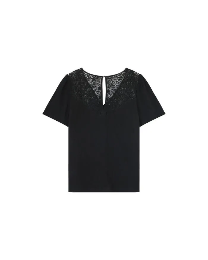 TSHIRT NOIR MANOIR Shop Grace and Mila Lace Tops