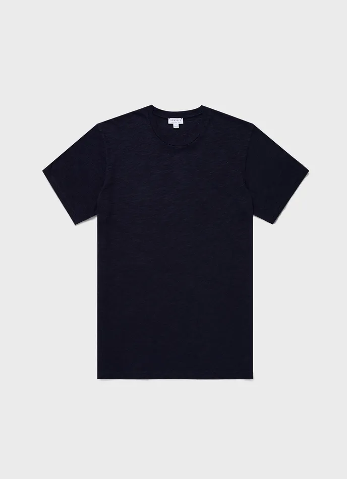 Tshirts Cotton Linen Tshirt Navy ussunspel Men