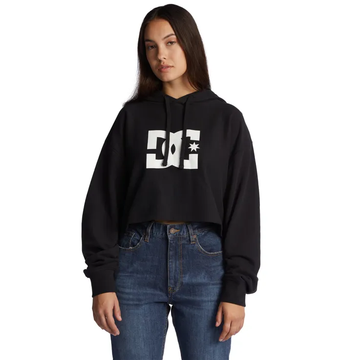 TShirts Hoodies and Jackets Women DC Cropped Hoodie 2 black DC Shoes