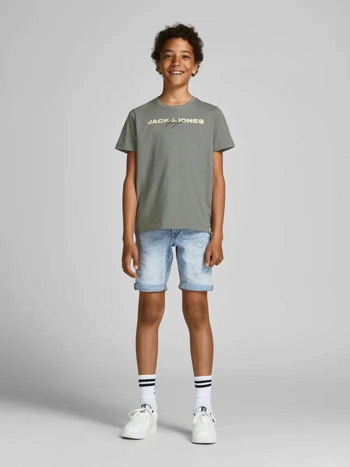 Tshirts JACK and JONES Junior BOYS CREW NECK TSHIRT Green Sedona Sage Casaul