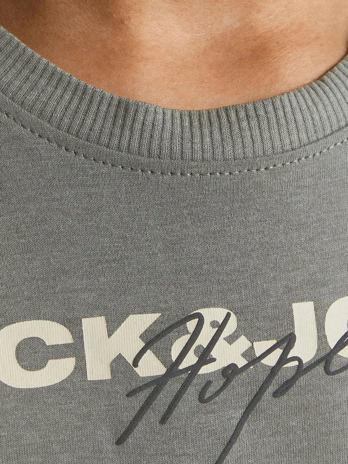 Tshirts JACK and JONES Junior BOYS CREW NECK TSHIRT Green Sedona Sage Casaul