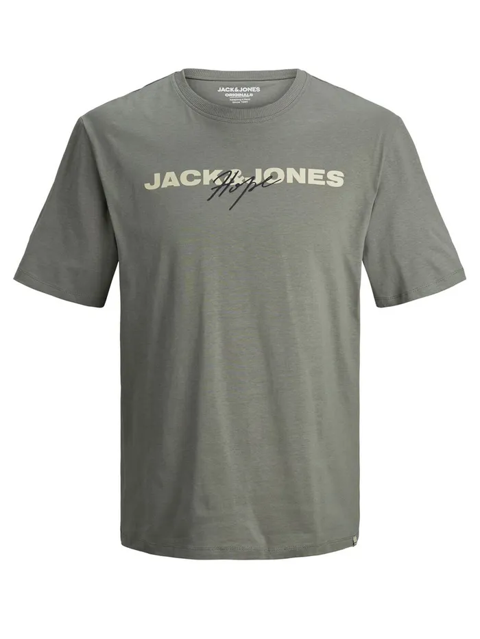 Tshirts JACK and JONES Junior BOYS CREW NECK TSHIRT Green Sedona Sage Casaul
