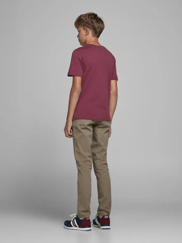 Tshirts JACK and JONES Junior BOYS LOGO CREW NECK TSHIRT Purple Fig Popular