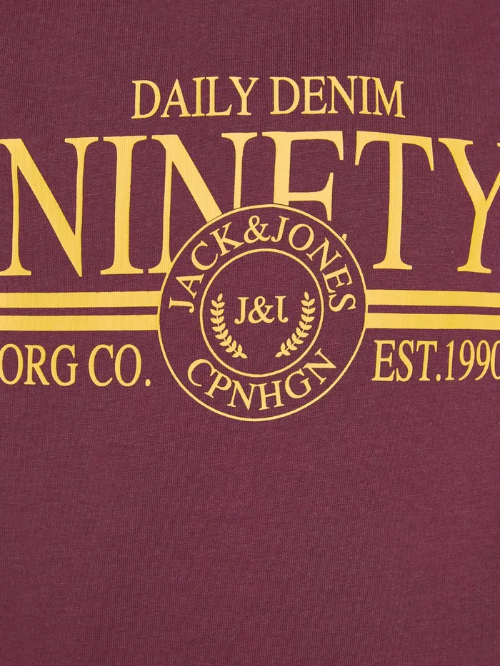 Tshirts JACK and JONES Junior BOYS LOGO CREW NECK TSHIRT Purple Fig Popular