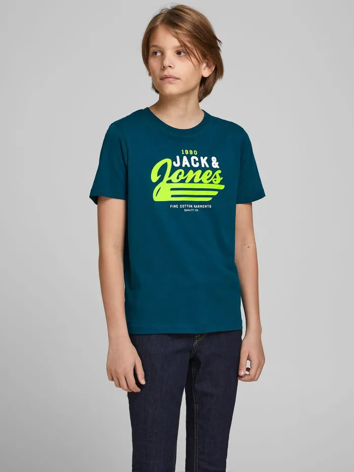 Tshirts JACK and JONES Junior BOYS LOGO TSHIRT Blue Sailor Blue Gift Ideas
