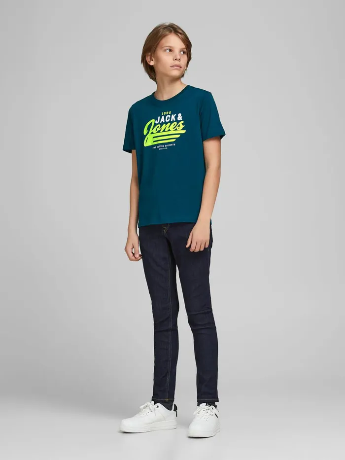 Tshirts JACK and JONES Junior BOYS LOGO TSHIRT Blue Sailor Blue Gift Ideas