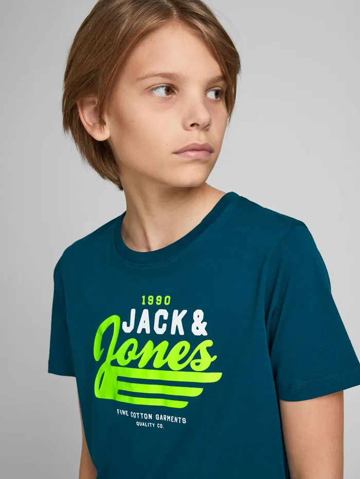 Tshirts JACK and JONES Junior BOYS LOGO TSHIRT Blue Sailor Blue Gift Ideas