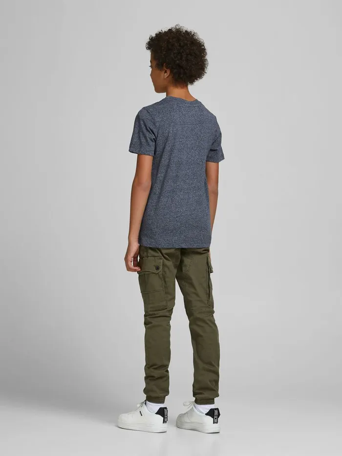 Tshirts JACK and JONES Junior BOYS MELANGE TSHIRT Blue Navy Blazer Cheap On Sale