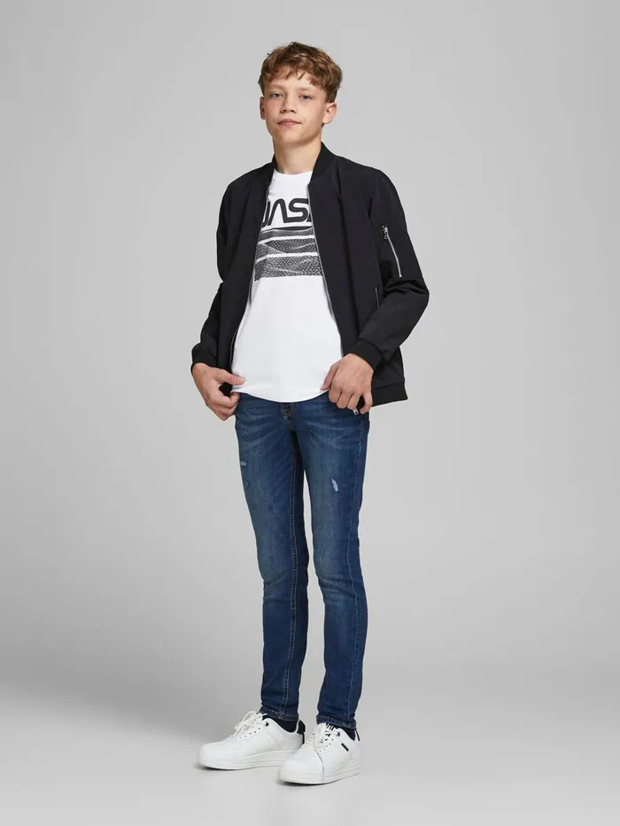 Tshirts JACK and JONES Junior BOYS NASA LONGSLEEVED TSHIRT White White Gift Ideas