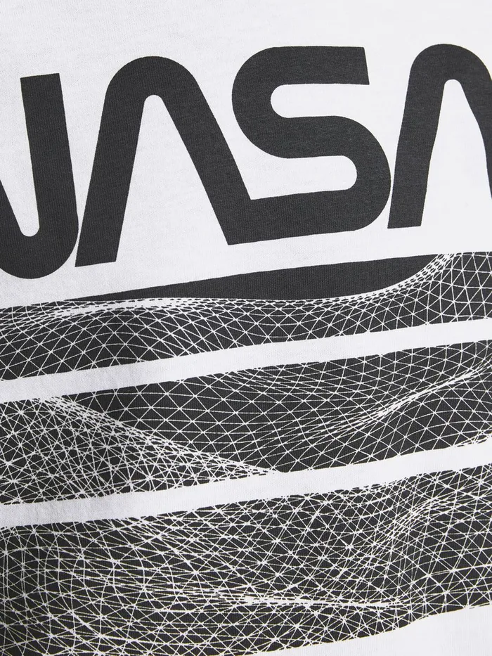Tshirts JACK and JONES Junior BOYS NASA LONGSLEEVED TSHIRT White White Gift Ideas