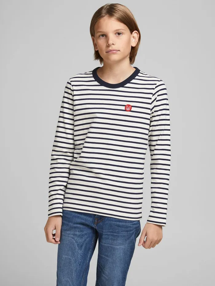 Tshirts JACK and JONES Junior BOYS ORGANIC COTTON LONGSLEEVED TSHIRT White Cloud Dancer Online Tshirts JACK and JONES Junior BOYS ORGANIC COTTON LONGSLEEVED TSHIRT White Cloud Dancer Online