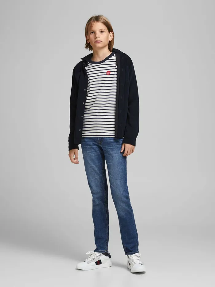 Tshirts JACK and JONES Junior BOYS ORGANIC COTTON LONGSLEEVED TSHIRT White Cloud Dancer Online