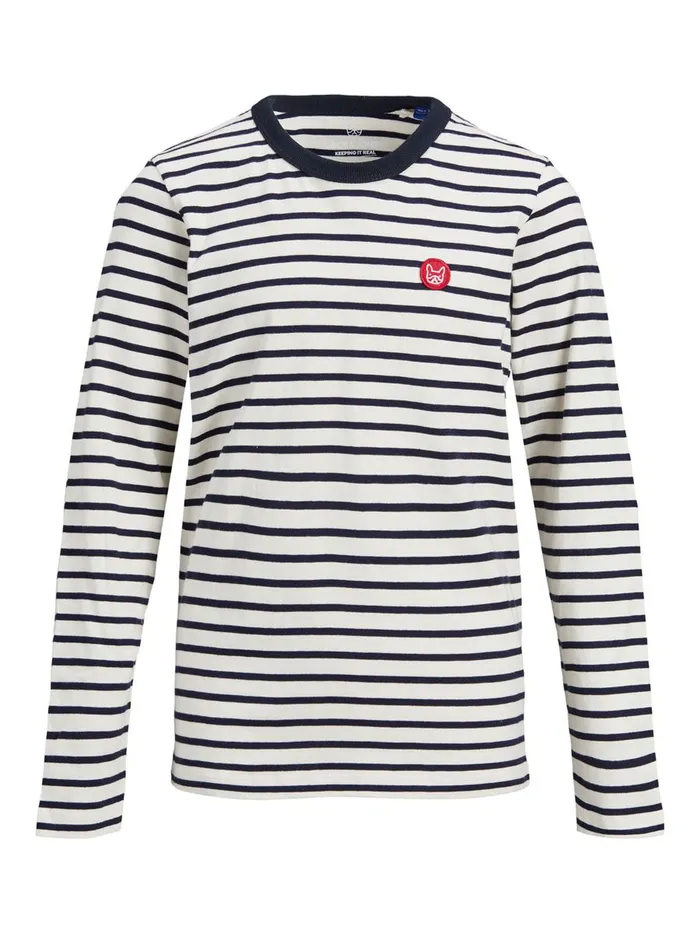 Tshirts JACK and JONES Junior BOYS ORGANIC COTTON LONGSLEEVED TSHIRT White Cloud Dancer Online