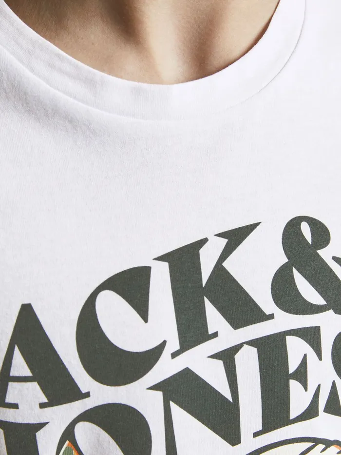 Tshirts JACK and JONES Junior BOYS SUMMER SKULL PRINT TSHIRT White White On Sale