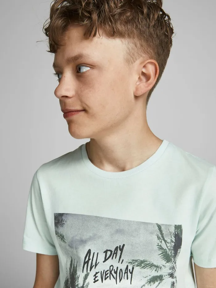 Tshirts JACK and JONES Junior BOYS TSHIRT Blue Pale Blue Cheap On Sale
