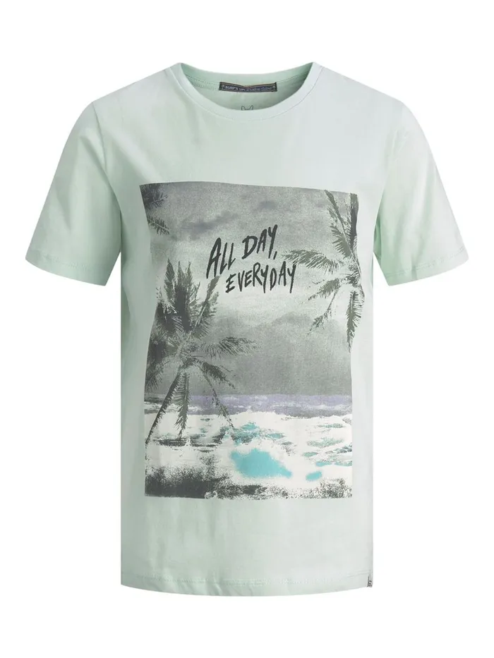 Tshirts JACK and JONES Junior BOYS TSHIRT Blue Pale Blue Cheap On Sale