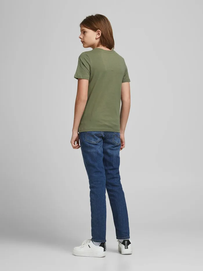 Tshirts JACK and JONES Junior BOYS TSHIRT Green Deep Lichen Green Near Me