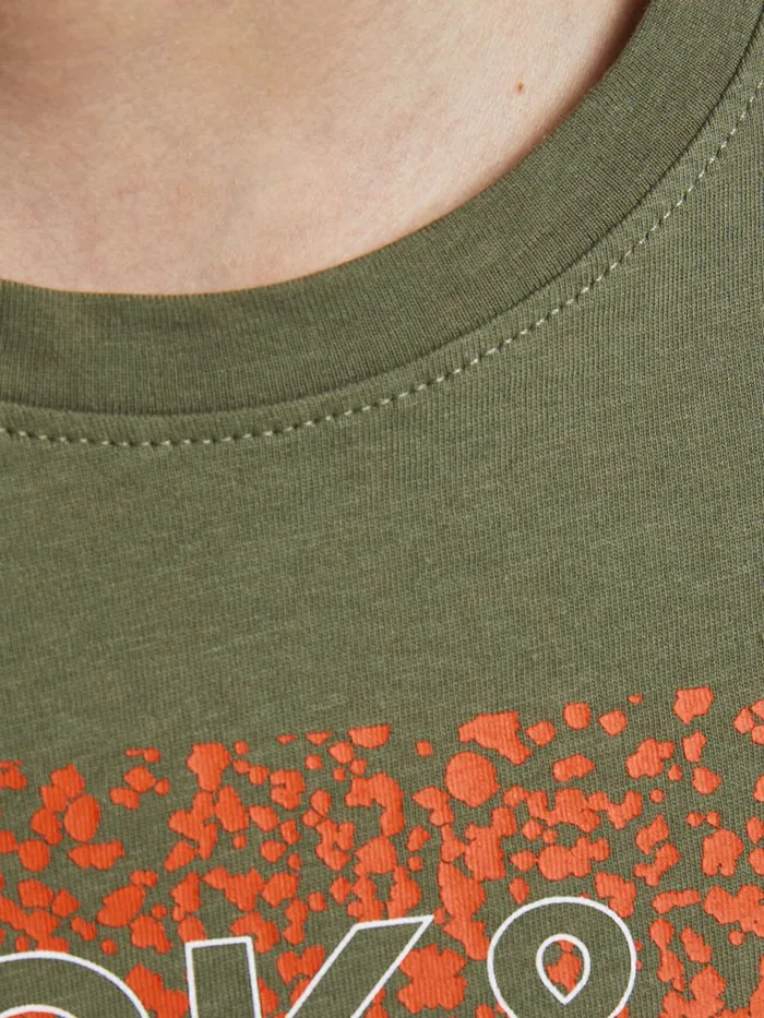 Tshirts JACK and JONES Junior BOYS TSHIRT Green Deep Lichen Green Near Me