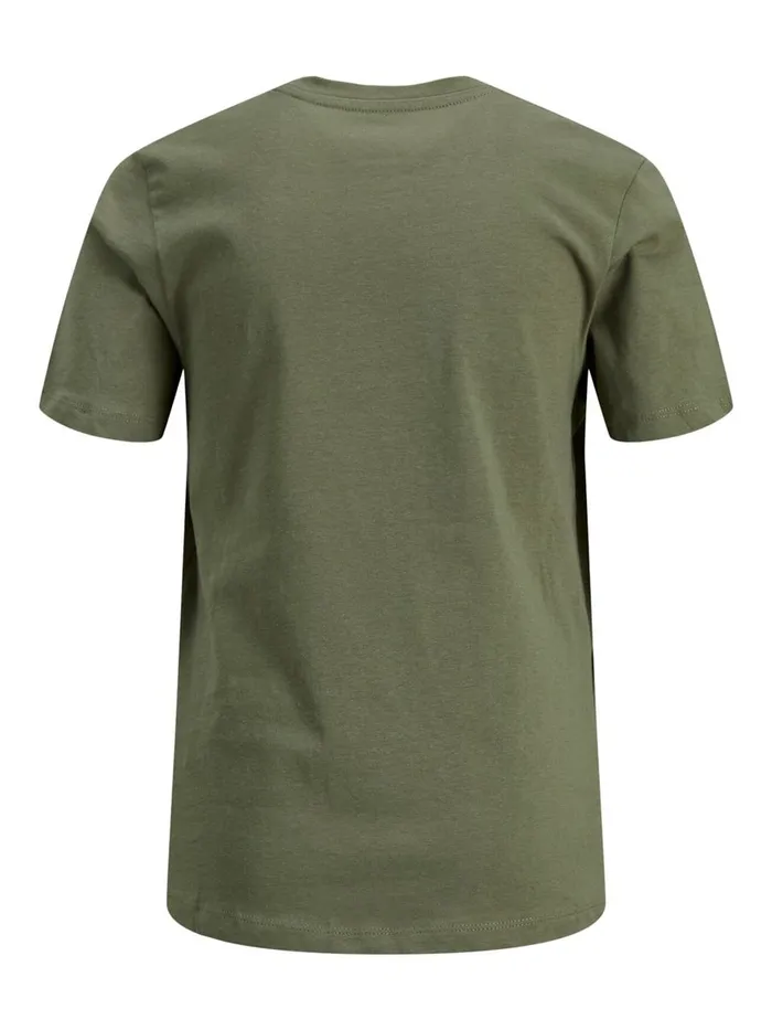 Tshirts JACK and JONES Junior BOYS TSHIRT Green Deep Lichen Green Near Me