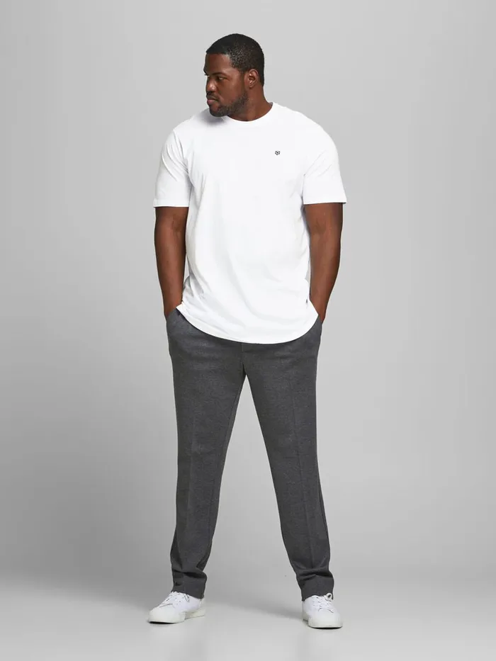 Tshirts JACK and JONES Mens 3PACK PLUS SIZE TSHIRT White White Casaul