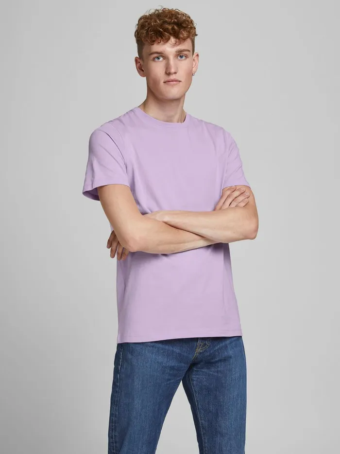 Tshirts JACK and JONES Mens 5PACK ORGANIC COTTON BASIC TSHIRT Purple Navy Blazer Cheap On Sale Tshirts JACK and JONES Mens 5PACK ORGANIC COTTON BASIC TSHIRT Purple Navy Blazer Cheap On Sale
