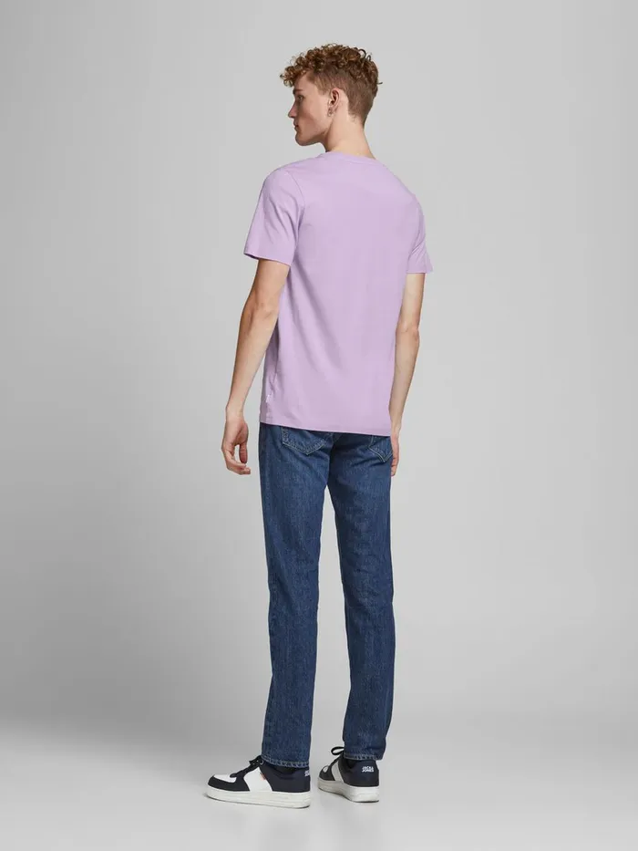 Tshirts JACK and JONES Mens 5PACK ORGANIC COTTON BASIC TSHIRT Purple Navy Blazer Cheap On Sale
