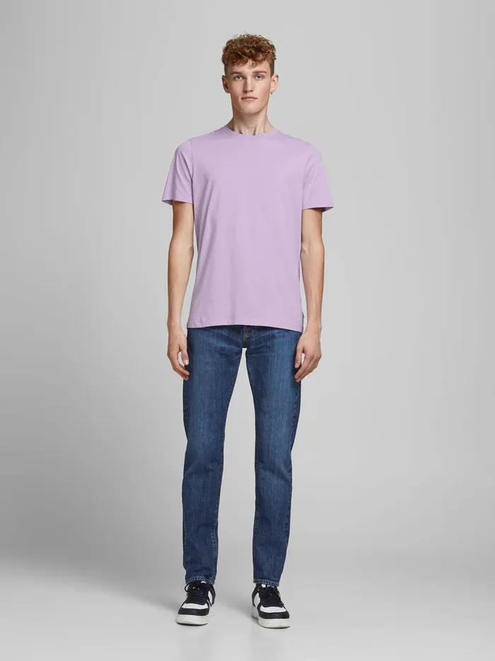 Tshirts JACK and JONES Mens 5PACK ORGANIC COTTON BASIC TSHIRT Purple Navy Blazer Cheap On Sale