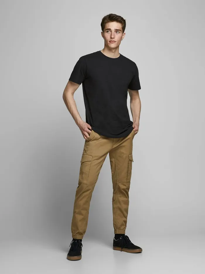 Tshirts JACK and JONES Mens 5PACK ORGANIC COTTON SOLID TSHIRT White Black Cheap On Sale