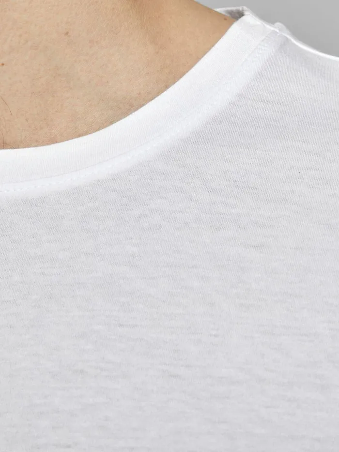 Tshirts JACK and JONES Mens 5PACK ORGANIC COTTON SOLID TSHIRT White Black Cheap On Sale