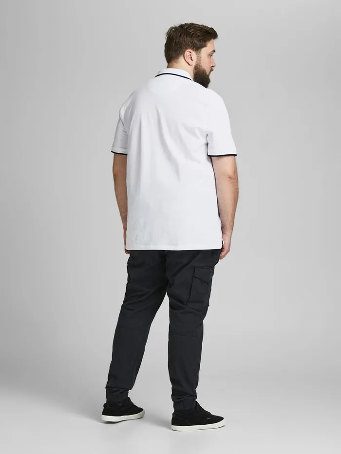 Tshirts JACK and JONES Mens CLASSIC PLUS SIZE POLO White White Online