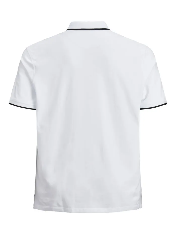 Tshirts JACK and JONES Mens CLASSIC PLUS SIZE POLO White White Online