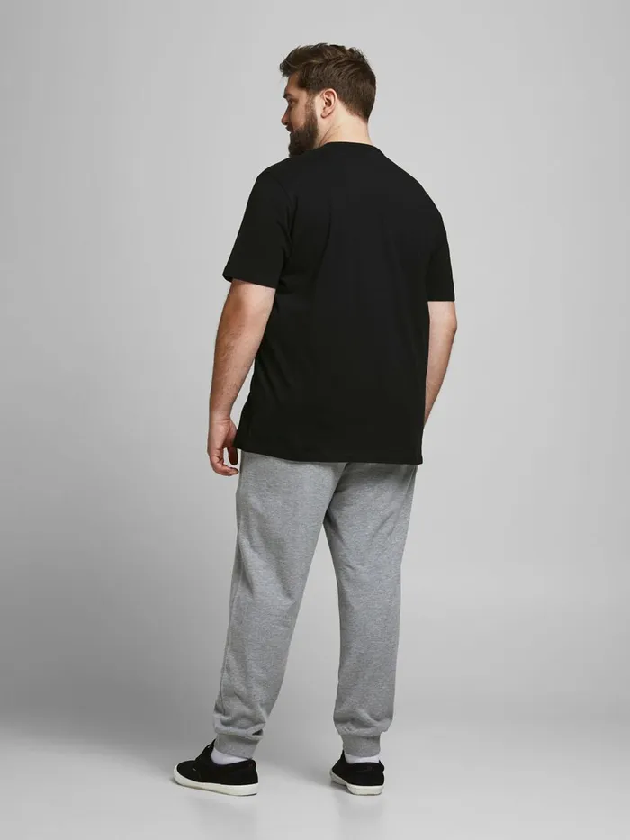 Tshirts JACK and JONES Mens CREW NECK PLUS SIZE TSHIRT Black Black For Sale