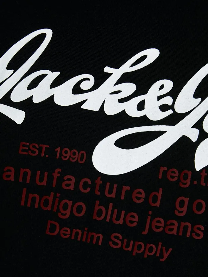 Tshirts JACK and JONES Mens CREW NECK PLUS SIZE TSHIRT Black Black For Sale