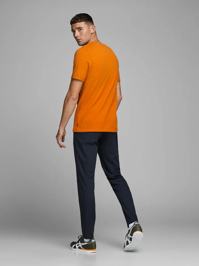 Tshirts JACK and JONES Mens CREW NECK TSHIRT Orange Hawaiian Sunset Gift 4 You