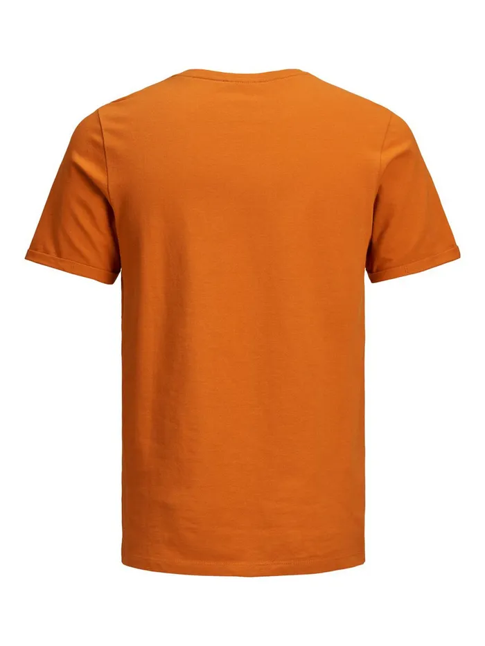 Tshirts JACK and JONES Mens CREW NECK TSHIRT Orange Hawaiian Sunset Gift 4 You