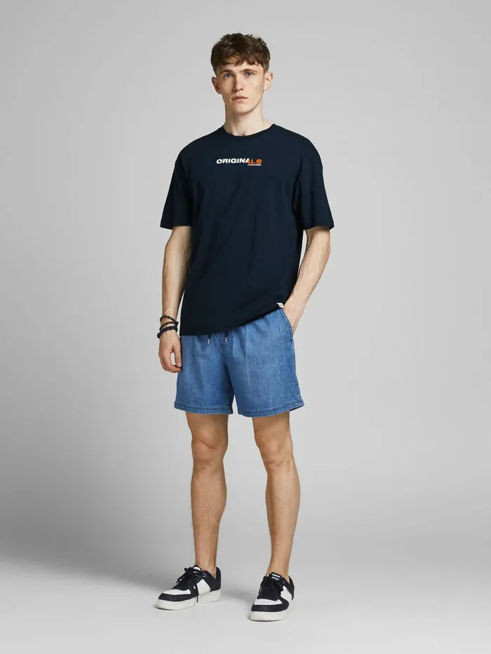 Tshirts JACK and JONES Mens FRONT AND BACK PRINT TSHIRT Blue Navy Blazer Gift Ideas