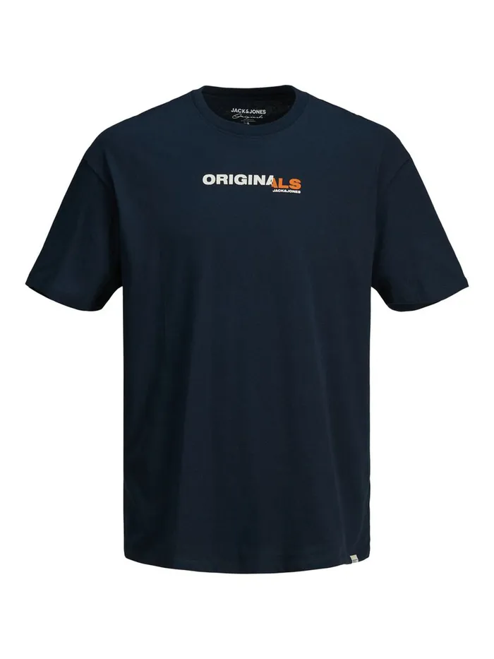Tshirts JACK and JONES Mens FRONT AND BACK PRINT TSHIRT Blue Navy Blazer Gift Ideas