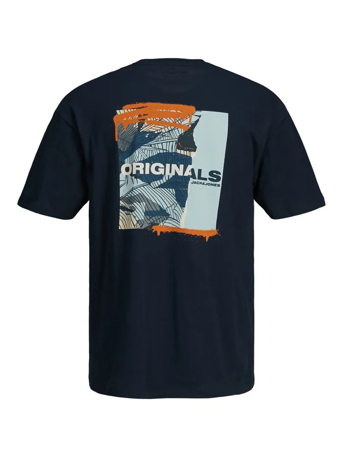 Tshirts JACK and JONES Mens FRONT AND BACK PRINT TSHIRT Blue Navy Blazer Gift Ideas