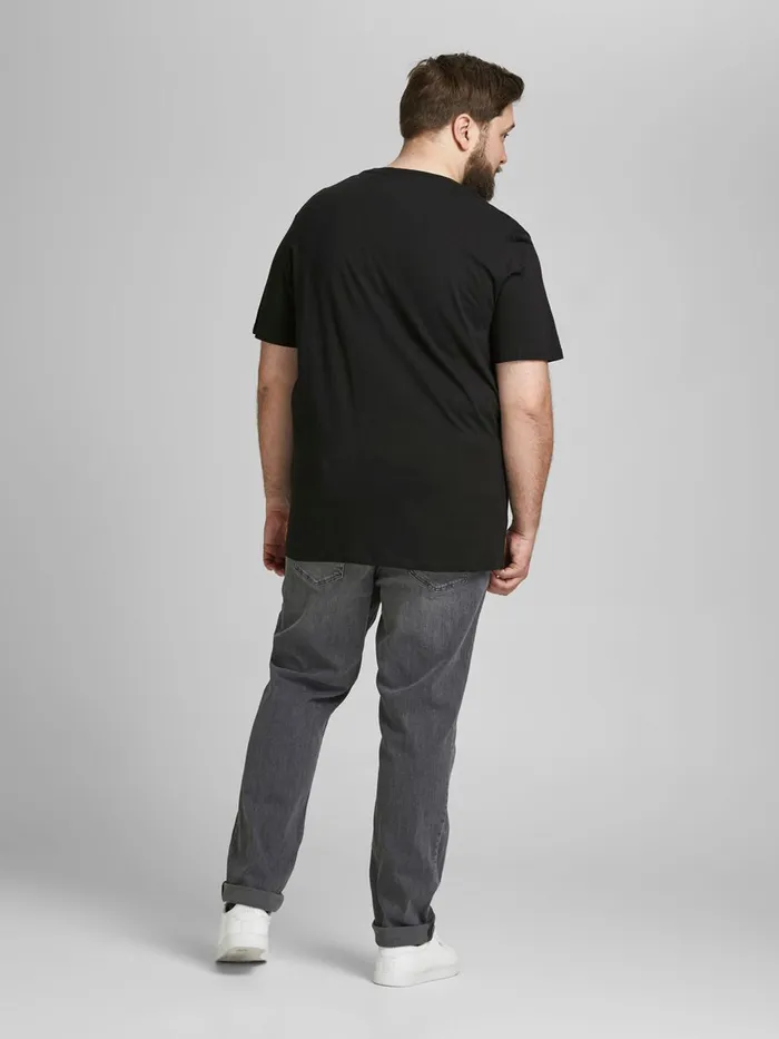 Tshirts JACK and JONES Mens LOGO PLUS SIZE TSHIRT Black Black Gift for Friend