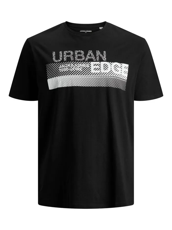 Tshirts JACK and JONES Mens LOGO PLUS SIZE TSHIRT Black Black Gift for Friend