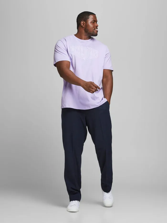 Tshirts JACK and JONES Mens LOGO PLUS SIZE TSHIRT Pastel Lavender For Sale