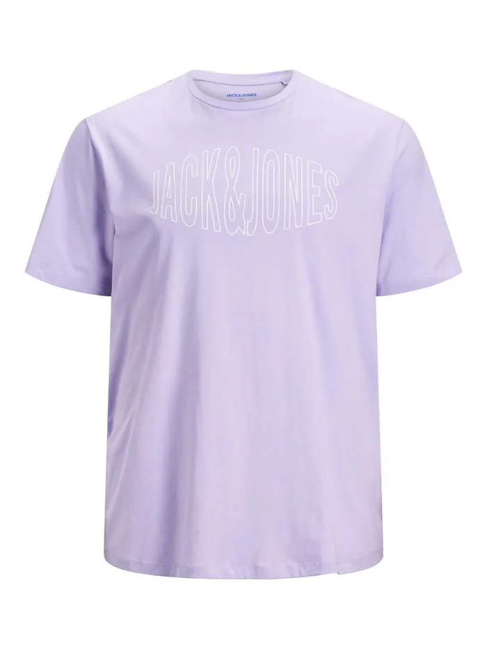 Tshirts JACK and JONES Mens LOGO PLUS SIZE TSHIRT Pastel Lavender For Sale