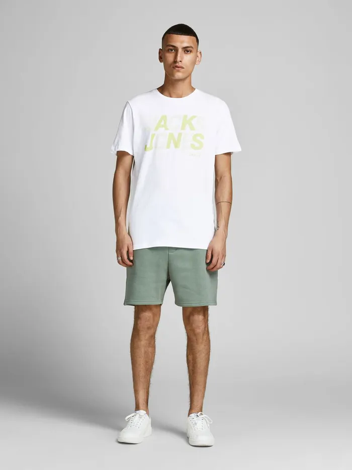 Tshirts JACK and JONES Mens LOGO PRINT TSHIRT White White Cheap On Sale