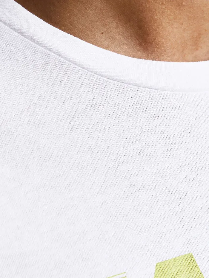 Tshirts JACK and JONES Mens LOGO PRINT TSHIRT White White Cheap On Sale